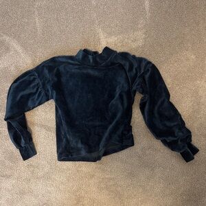 Black Velvet Long Sleeve Top